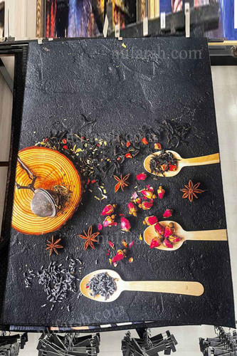 فرشینه آشپزخانه طرح گل ها و ادویه کد ۷۰۰۸