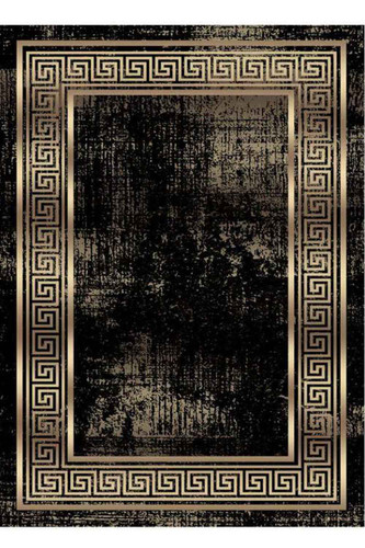 فرشینه مدرن طرح مشکی با کادر روشن ورساچه ۸۰۳۵