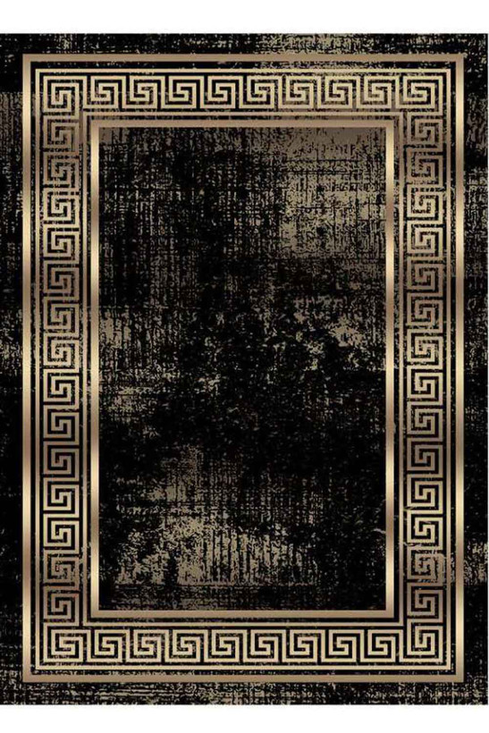 فرشینه مدرن طرح مشکی با کادر روشن ورساچه ۸۰۳۵