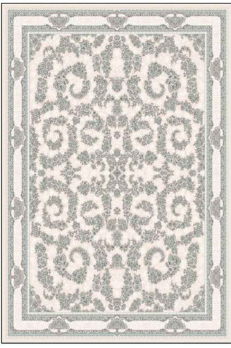 فرشینه طرح سنتی ایرانی رنگ طوسی خاکستری روشن کد ۹۰۰۷