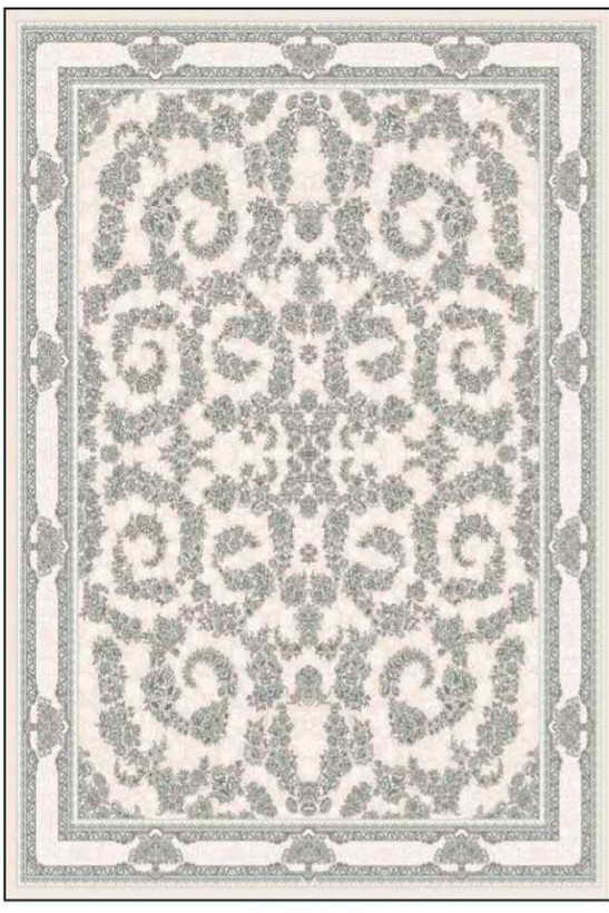 فرشینه طرح سنتی ایرانی رنگ طوسی خاکستری روشن کد ۹۰۰۷