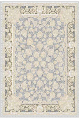 فرشینه طرح سنتی ایرانی رنگ طوسی کرم روشن کد ۹۰۰۸