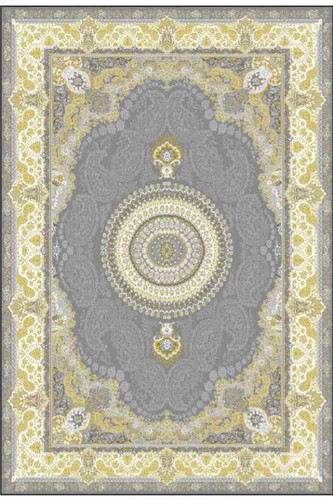 فرشینه طرح سنتی ایرانی رنگ طوسی کرم روشن کد ۹۰۰۹