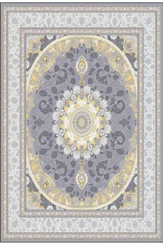 فرشینه طرح سنتی ایرانی خاکستری طوسی رنگ روشن کد ۹۰۱۱