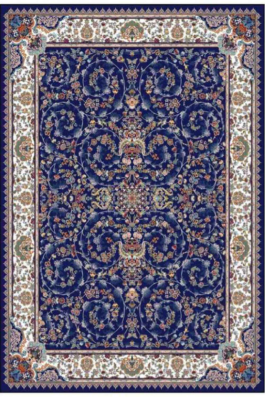 فرشینه طرح سنتی ایرانی مشکی سرمه ای کد ۹۰۱۳