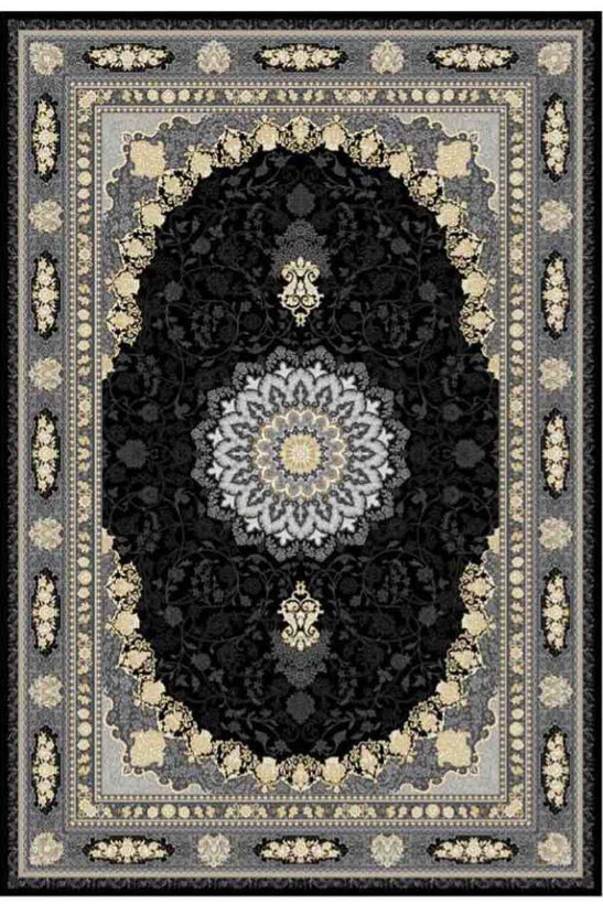 فرشینه طرح سنتی ایرانی مشکی کد ۹۰۱۴