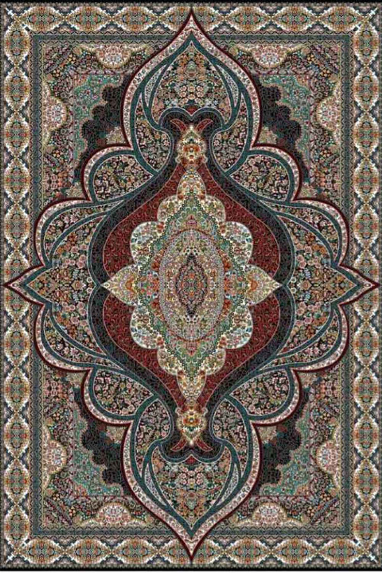 فرشینه طرح سنتی ایرانی مشکی کد ۹۰۱۷