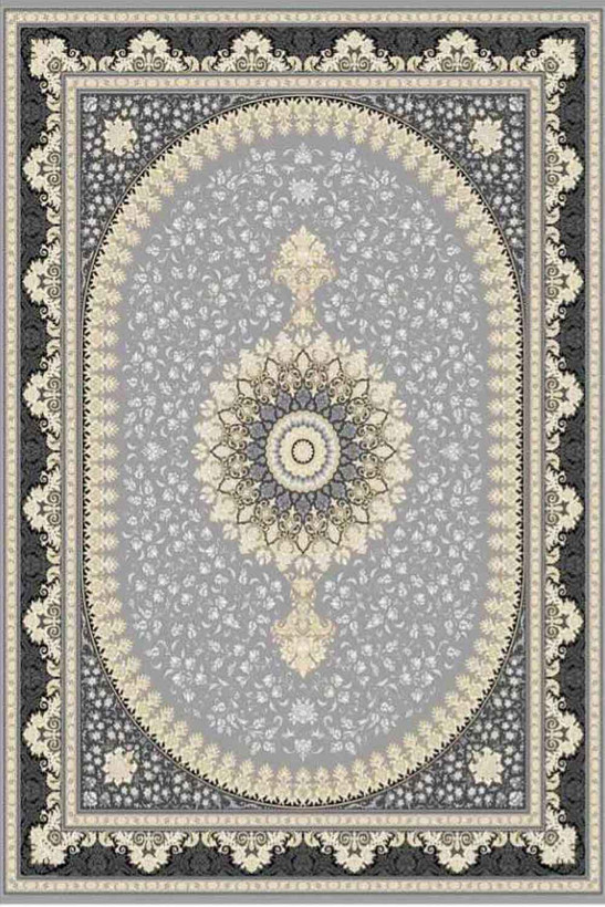 فرشینه طرح سنتی رنگ طوسی خاکستری روشن کد ۹۰۲۸