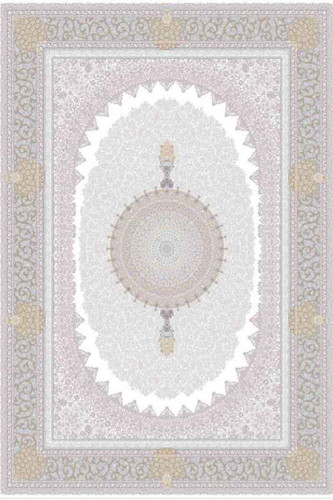 فرشینه طرح سنتی رنگ طوسی خاکستری روشن کد ۹۰۲۹