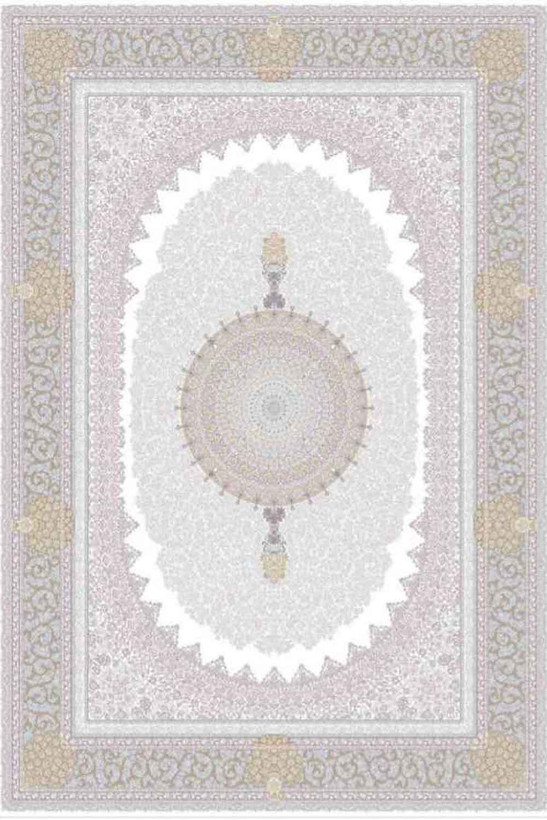 فرشینه طرح سنتی رنگ طوسی خاکستری روشن کد ۹۰۲۹