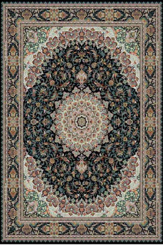 فرشینه طرح سنتی مشکی کد ۹۰۴۱