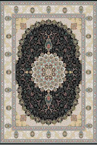 فرشینه طرح سنتی رنگ مشکی کد ۹۰۴۹