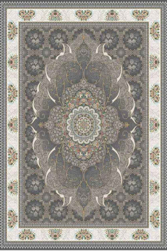 فرشینه طرح سنتی رنگ طوسی خاکستری کد ۹۰۵۴