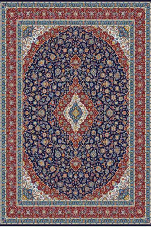 فرشینه طرح سنتی رنگ قرمز سرمه ای کد ۹۰۸۷
