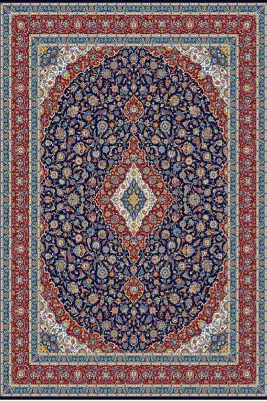 فرشینه طرح سنتی رنگ قرمز سرمه ای کد ۹۰۸۷