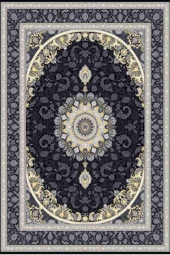 فرشینه طرح سنتی رنگ مشکی کد ۹۰۱۰۸