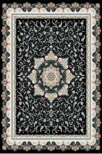 فرشینه طرح سنتی ایرانی رنگ مشکی کد ۹۰۱۵۲