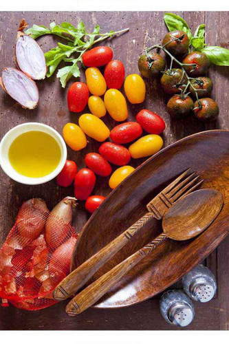 فرشینه آشپزخانه طرح بشقاب چوبی کد ۷۰۹۶
