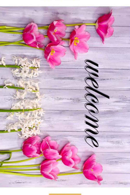 فرشینه مدرن گل های صورتی طرح ولکام کد ۸۰۶۱