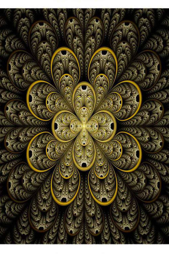 فرشینه مدرن طرح مشکی و طلایی کد ۸۰۷۳