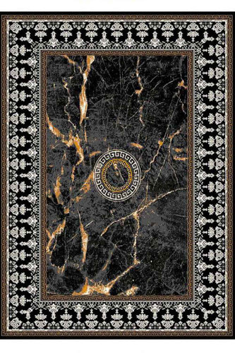 فرشینه مدرن طرح سنگ مشکی طرح دار کد ۸۰۸۵