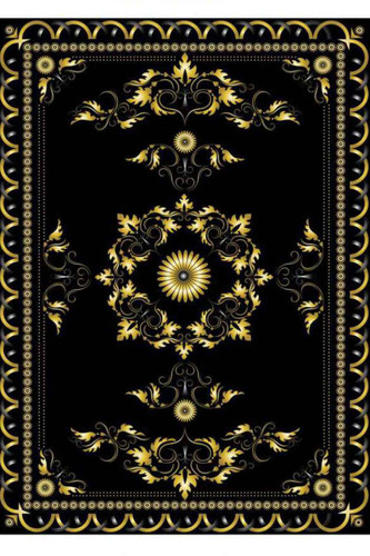 فرشینه مدرن رنگ مشکی طلایی کد ۸۰۸۸