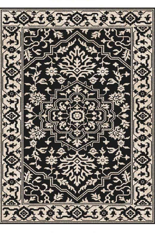 فرشینه مدرن رنگ مشکی کد ۸۰۹۰