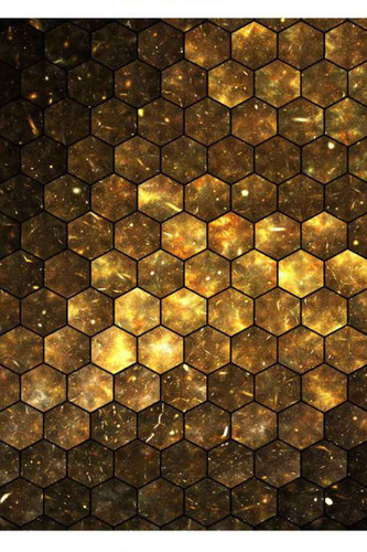 فرشینه مدرن طرح شش ضلعی های طلایی کد ۸۰۱۳۳