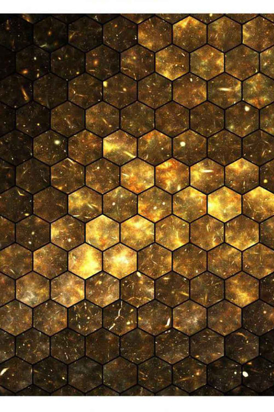 فرشینه مدرن طرح شش ضلعی های طلایی کد ۸۰۱۳۳