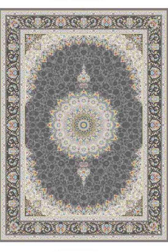 فرشینه طرح سنتی خاکستری طوسی کد ۸۰۱۳۷
