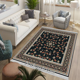 فرشینه طرح سنتی رنگ سفید مشکی کد ۹۰۱۳۶